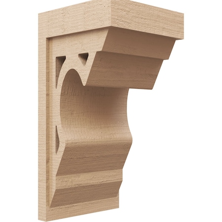 Ekena Millwork 12"W x 12"D x 24"H Wide Sheridan Rough Cedar Woodgrain TimberThane Corbel, Primed Tan CORUR12X12X24SHERCPR